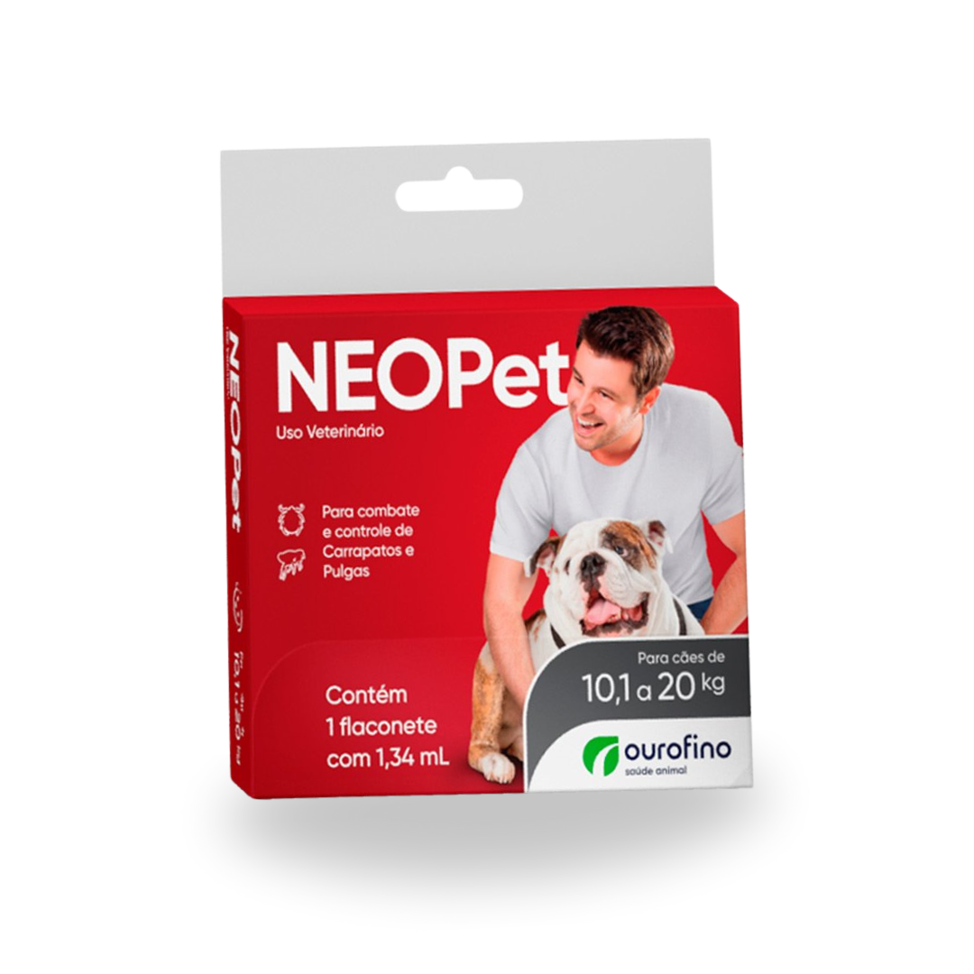 Antipulgas e Carrapatos Neopet Ourofino para Cães 10,1Kg a 20Kg