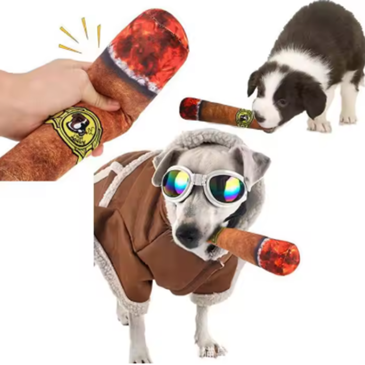 Charuto de Pelúcia com Apito – Brinquedo Pet Fino Focinho