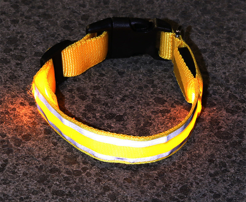 Coleira Fino Focinho - LED Neon Recarregável - Segurança Noturna Para Pets