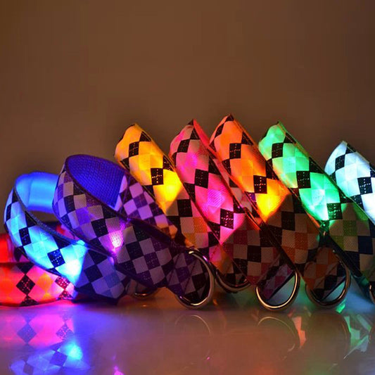 Coleira LED Luminoso para Cães – Visibilidade e Segurança em Qualquer Caminhada