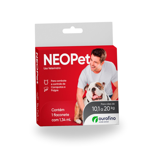 Antipulgas e Carrapatos Neopet Ourofino para Cães 10,1Kg a 20Kg