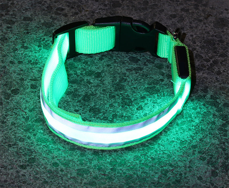 Coleira Fino Focinho - LED Neon Recarregável - Segurança Noturna Para Pets